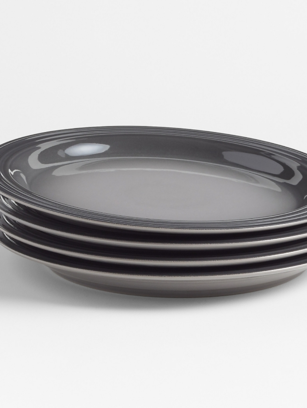 Le Creuset 27cm Ceramic Dinner Plate Set - 4-Pack- Flint